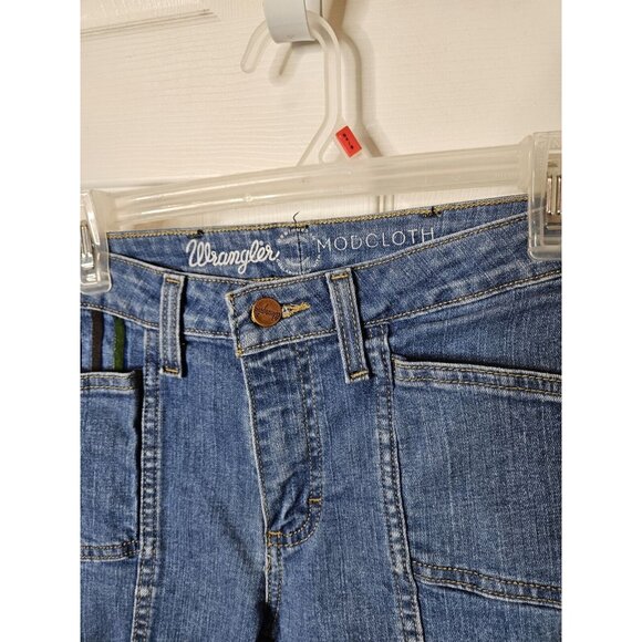Wrangler x Modcloth Retro 70s Flare Rainbow Pocket High Rise Jeans Womens 2x30 - Picture 5 of 10